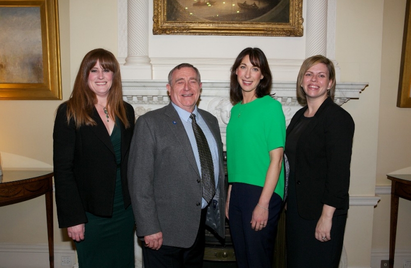 Samantha Cameron with Kelly Tolhurst, David Taylor and Kelly Wells
